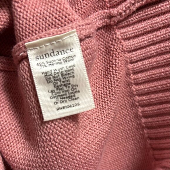 Sundance Womens Pink Raglan Knit Sweater Bell Sleeve  With Tie Detail Size S - Picture 9 of 9